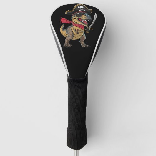 Couvre-club De Golf Dinosaure Pirate T-Rex Drôle Costume Halloween (Devant)