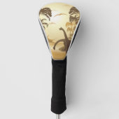 Couvre-club De Golf Dinosaures sur le paysage jurassique tropical (Devant)