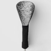 Couvre-club De Golf  disco miroir carrés et scintille (Devant)