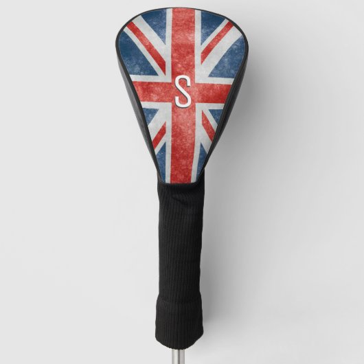 Couvre-club De Golf Distressed Drapeau britannique monogramme (Devant)