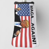 COUVRE-CLUB DE GOLF DONALD TRUMP GOLF HEAD COVER MAGA DE NOUVEAU! (Tourné à 90°)