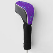 Couvre-club De Golf Doodles bleu clair violet (Incliné)
