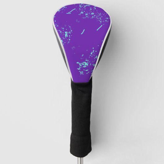 Couvre-club De Golf Doodles bleu clair violet (Devant)