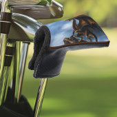 Couvre-club De Golf Dragon noir cuivre or