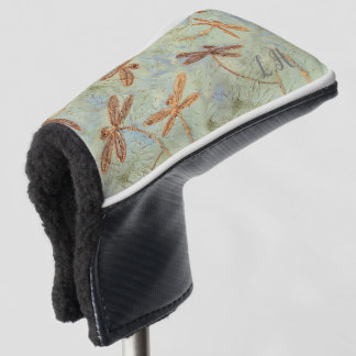 Couvre-club De Golf Dragonfly Dance Gold Putter Head Cover