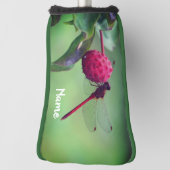 Couvre-club De Golf Dragonfly rouge sur le fruit de bois de chien Pers (Tourné à 90°)