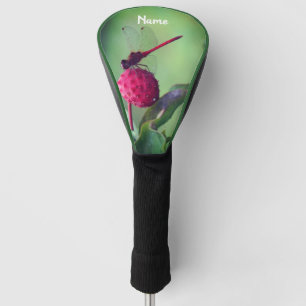 Couvre-club De Golf Dragonfly rouge sur le fruit de bois de chien Pers