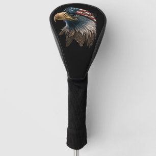 Couvre-club De Golf Drapeau américain d'aigle patriotique 4 juillet