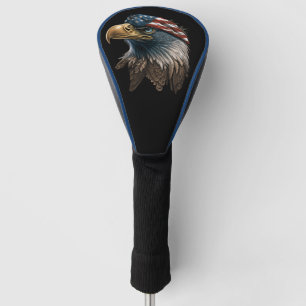 Couvre-club De Golf Drapeau américain d'aigle patriotique 4 juillet