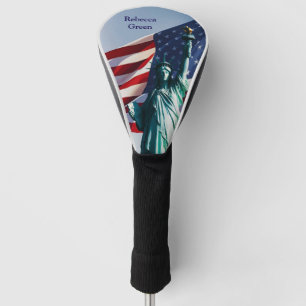 Couvre-club De Golf Drapeau américain Lady Liberty