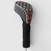 Couvre-club De Golf Drapeau américain rustique imprimé léopard (3) (Incliné)