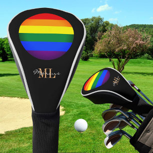 Couvre-club De Golf Drapeau arc-en-ciel & Fierté Golf monogrammed / L