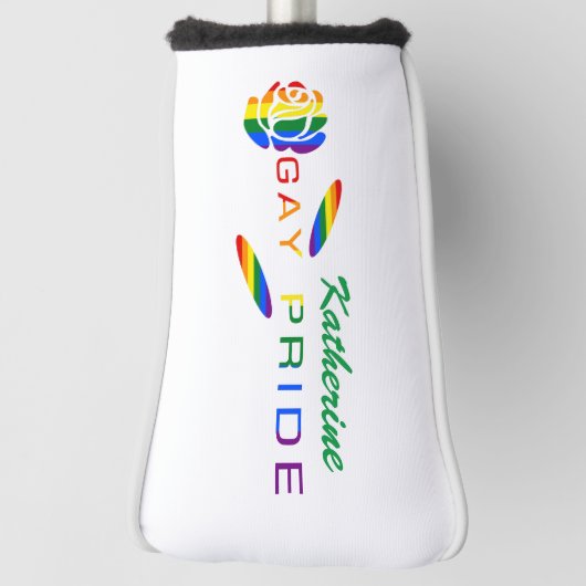 Couvre-club De Golf Drapeau arc-en-ciel gay pride personnalisé (Tourné à 90°)