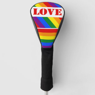 Couvre-club De Golf Drapeau arc-en-ciel LGBTQ+ avec amour pour le mois