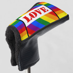 Couvre-club De Golf Drapeau arc-en-ciel LGBTQ+ avec amour pour le mois