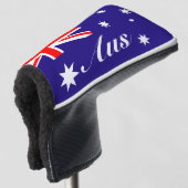 Couvre-club De Golf Drapeau australien de monogramme personnalisé (Devant 3/4)