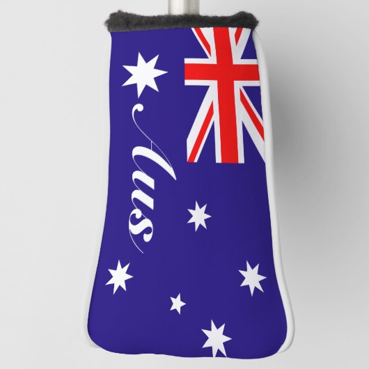 Couvre-club De Golf Drapeau australien de monogramme personnalisé (Tourné à 90°)