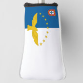 Couvre-club De Golf Drapeau Azoréen Totalement (Tourné à 90°)