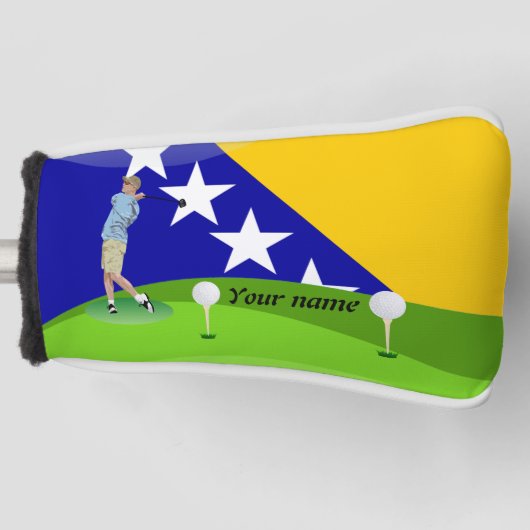 Couvre-club De Golf Drapeau bosnien (Devant)