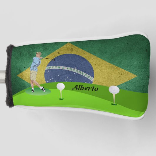Couvre-club De Golf Drapeau brésilien (Devant)