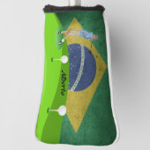 Couvre-club De Golf Drapeau brésilien (Tourné à 90°)
