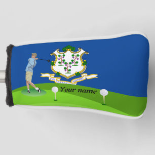 Couvre-club De Golf Drapeau Connecticut