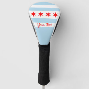 Couvre-club De Golf Drapeau de Chicago, Illinois Golf Head Cover
