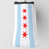 Couvre-club De Golf Drapeau de Chicago, l'Illinois (Tourné à 90°)