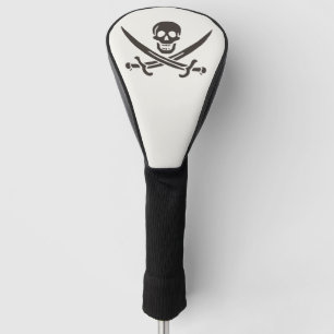 Couvre-club De Golf Drapeau de crâne obsidien Drapeau de pirate Calico