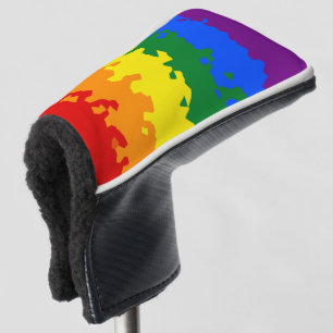 Couvre-club De Golf Drapeau de fierté gay arc-en-ciel mosaïque abstrai