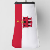Couvre-club De Golf Drapeau de Gibraltar (Tourné à 90°)