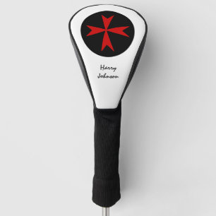 Couvre-club De Golf Drapeau de golf Malte & monogrammed Maltese Cross 