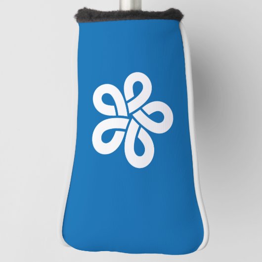 Couvre-club De Golf Drapeau de la préfecture de Fukuoka, Japon (Tourné à 90°)