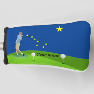 Couvre-club De Golf Drapeau de l'Alaska