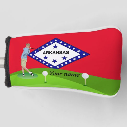 Couvre-club De Golf Drapeau de l'Arkansas (Devant)