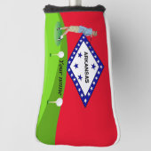 Couvre-club De Golf Drapeau de l'Arkansas (Tourné à 90°)
