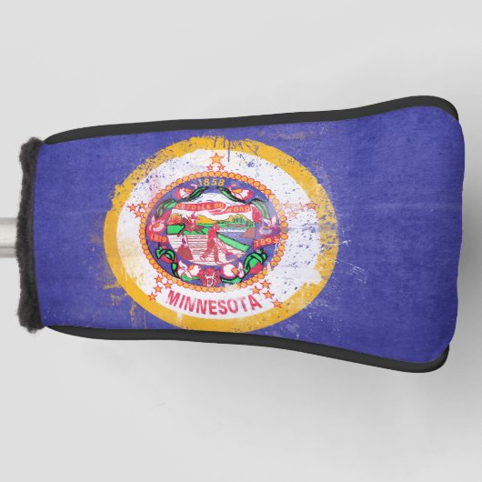 Couvre-club De Golf Drapeau de l'État du Minnesota en détresse (Devant)