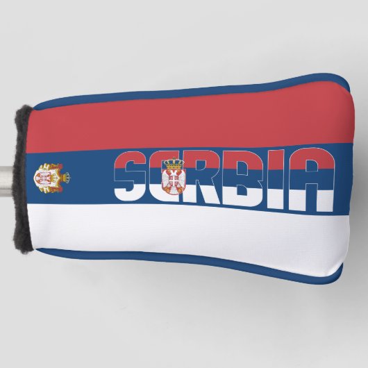 Couvre-club De Golf Drapeau de Serbie Superbe couverture de tête de go (Devant)