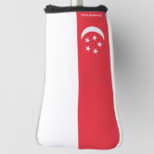 Couvre-club De Golf Drapeau de Singapour (Tourné à 90°)