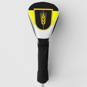 Couvre-club De Golf Drapeau de Wolgadeutsche (version noir/jaune/blanc