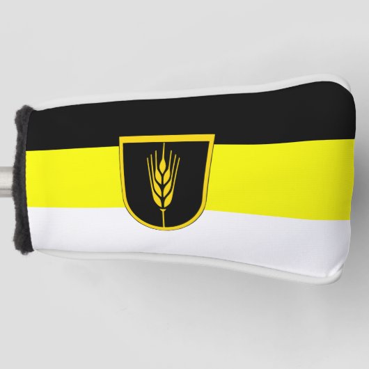 Couvre-club De Golf Drapeau de Wolgadeutsche (version noir/jaune/blanc (Devant)