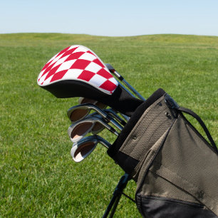 Couvre-club De Golf Drapeau diamant Bavière rouge et blanc