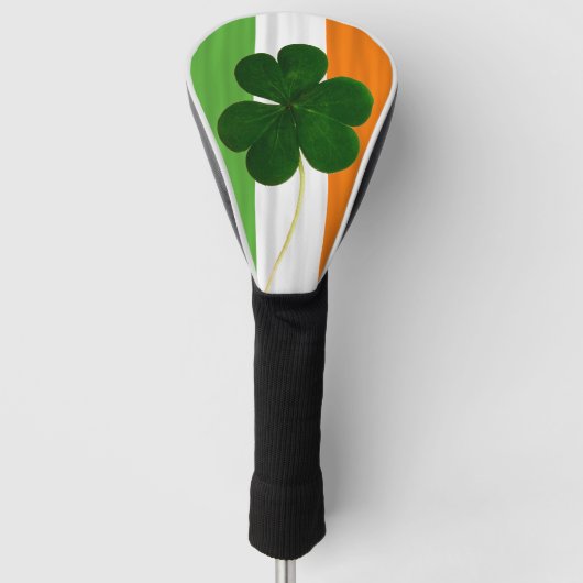 Couvre-club De Golf Drapeau d'Irlandais de trèfle de shamrock de St (Devant)