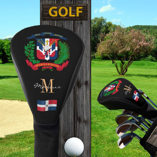 Couvre-club De Golf Drapeau Dominicain Monogramme Clubs de Golf Couvre
