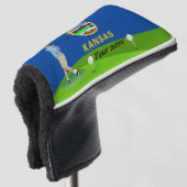 Couvre-club De Golf Drapeau du Kansas (Devant 3/4)
