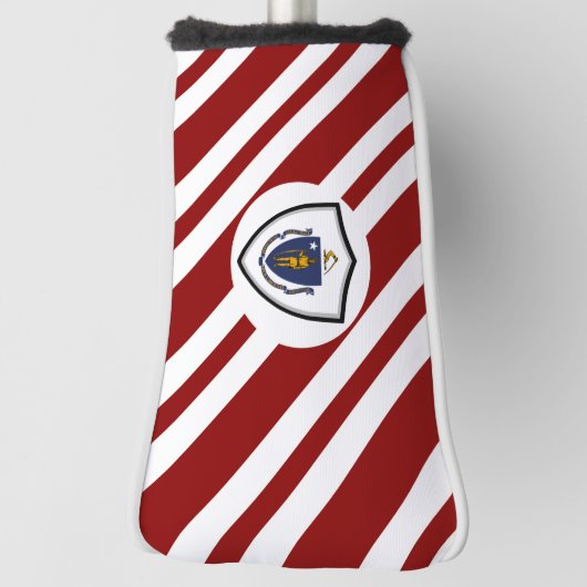 Couvre-club De Golf Drapeau du Massachusetts (Tourné à 90°)