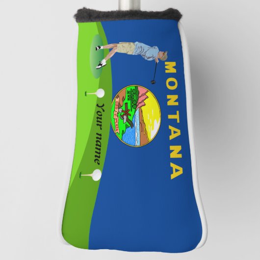 Couvre-club De Golf Drapeau du Montana (Tourné à 90°)