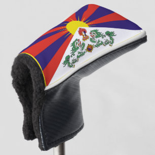 Couvre-club De Golf Drapeau du Tibet - Drapeau du lion des neiges