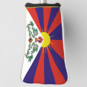 Couvre-club De Golf Drapeau du Tibet - Drapeau du lion des neiges (Tourné à 90°)