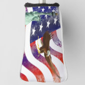 Couvre-club De Golf Drapeau d'Usa (Tourné à 90°)